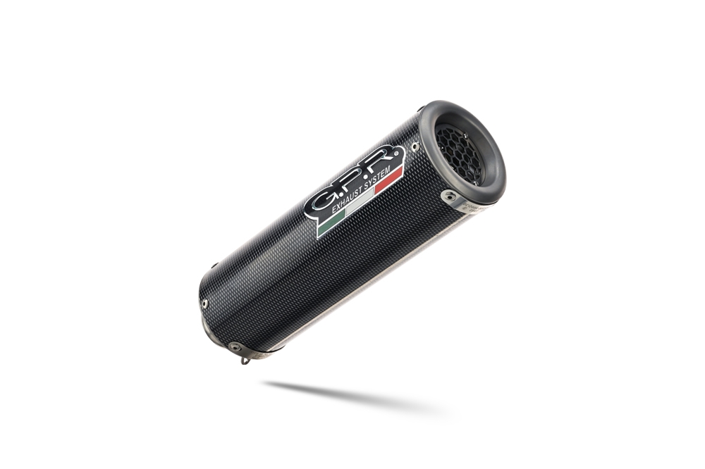 Pot echappement compatible avec Moto Guzzi Griso 1100 2005-2008, M3 Poppy , Pot Échappement slip-on homologué, légal, avec db killer amovible, tuyau de liaison et catalyseur 