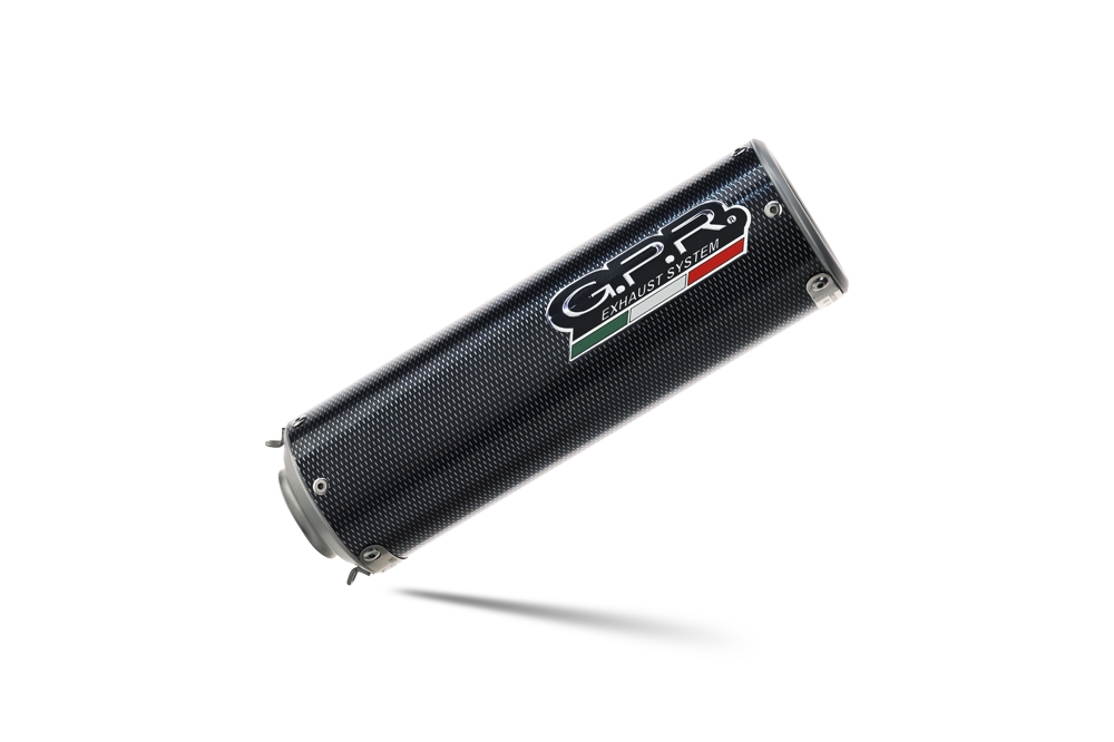 Pot echappement compatible avec Moto Guzzi Griso 1100 2005-2008, M3 Poppy , Pot Échappement slip-on homologué, légal, avec db killer amovible, tuyau de liaison et catalyseur 