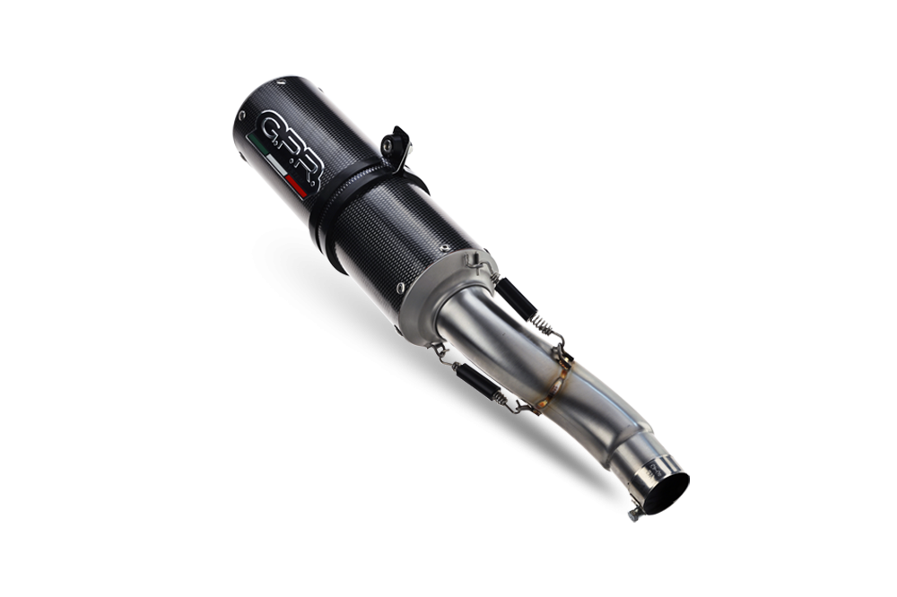 Pot echappement compatible avec Yamaha Tracer 9 GT 2021-2024, M3 Poppy , Pot d'échappement complet racing, compris de collecteur et db killer amovible, sans homologation 