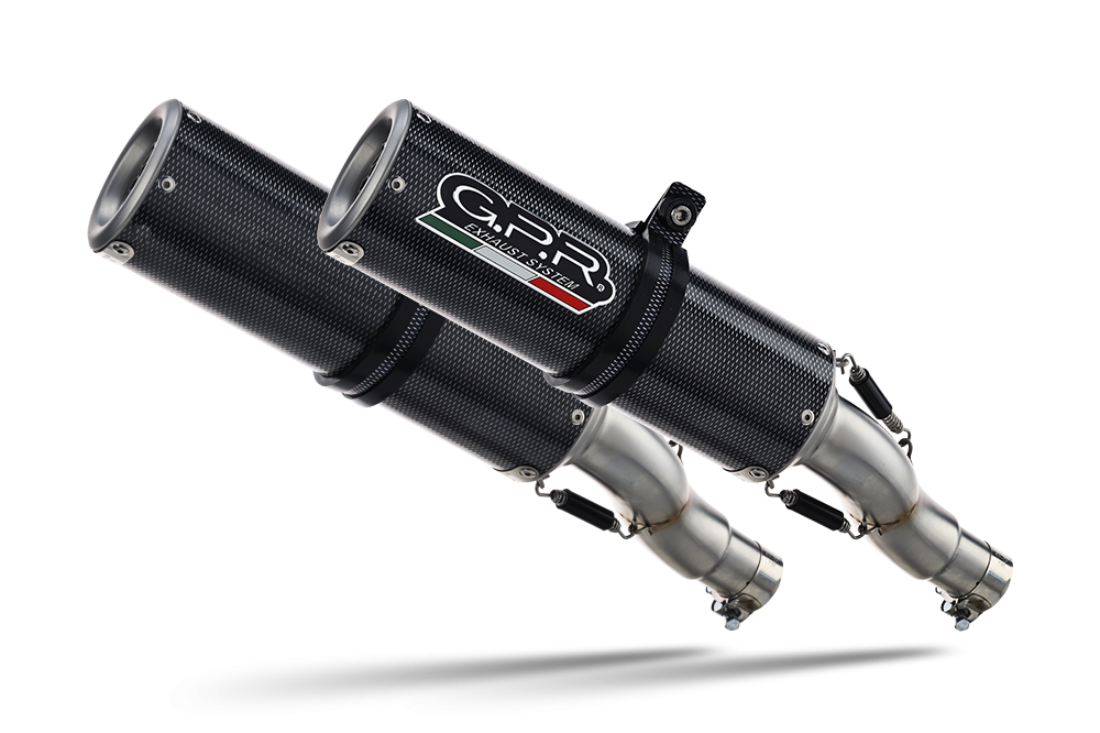 Pot echappement compatible avec Honda Vtr 1000 Sp-2 RC51 2002-2006, M3 Poppy , Paire de pot d'échappement homologuées, livrées avec db killer amovible et raccords spécifiques 