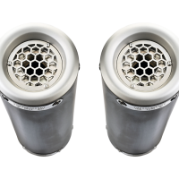 Pot echappement compatible avec Honda Vtr 1000 Sp-1 RC51 2000-2001, M3 Titanium Natural, Paire de pot d'échappement homologuées, livrées avec db killer amovible et raccords spécifiques 