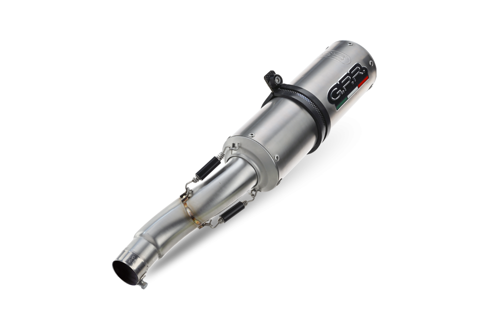 Pot echappement compatible avec Honda Vtr 1000 Sp-1 RC51 2000-2001, M3 Titanium Natural, Paire de pot d'échappement homologuées, livrées avec db killer amovible et raccords spécifiques 
