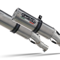 Pot echappement compatible avec Honda Vtr 1000 Sp-1 RC51 2000-2001, M3 Titanium Natural, Paire de pot d'échappement homologuées, livrées avec db killer amovible et raccords spécifiques 