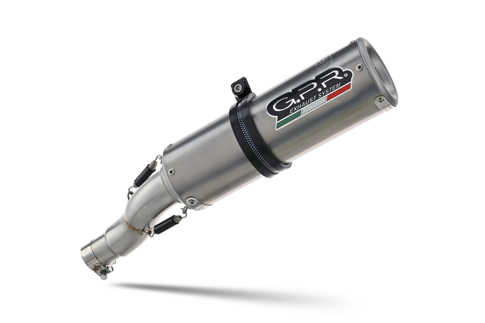 Pot echappement compatible avec Bmw R Nine-T 1200 -Pure -Racer -Urban G-S 2017-2023, M3 Titanium Natural, Échappement légal, homologué,silencieux avec db killer amovible et tuyau de liaison spécifique 