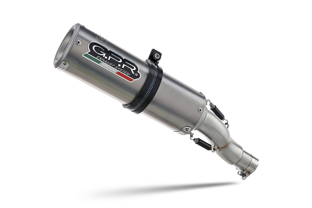 Pot echappement compatible avec Bmw R 1250 R -Rs 2019-2020, M3 Titanium Natural, Échappement légal, homologué,silencieux avec db killer amovible et tuyau de liaison spécifique 