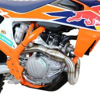 GPR pot echappement compatible avec  Gas Gas MC 450F 2021-2023, Pentacross FULL Titanium, Pot d'échappement complet racing, compris de collecteur et db killer amovible, sans homologation 