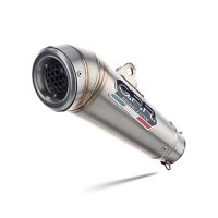 Pot echappement compatible avec Aprilia RS 457 2024-2025, Powercone Evo, Homologué et légal, système d'échappement complet avec catalyseur et db killer amovible 