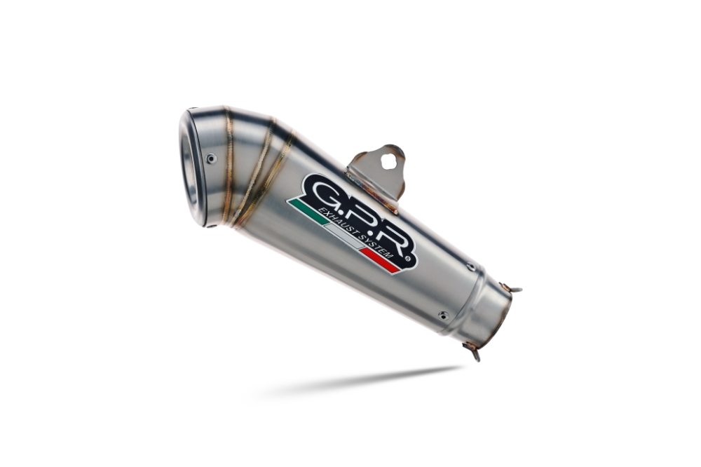 Pot echappement compatible avec Aprilia RS 457 2024-2025, Powercone Evo, Homologué et légal, système d'échappement complet avec catalyseur et db killer amovible 