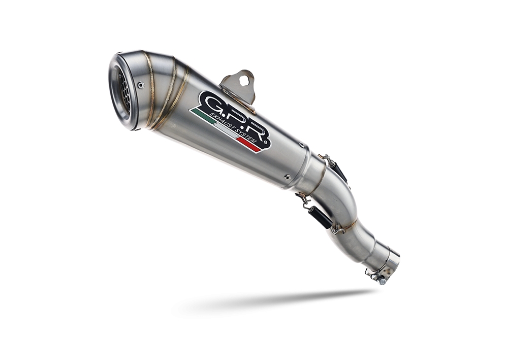 Pot echappement compatible avec Yamaha XSR900 2022-2024, Powercone Evo, Homologué et légal, système d'échappement complet avec catalyseur et db killer amovible 