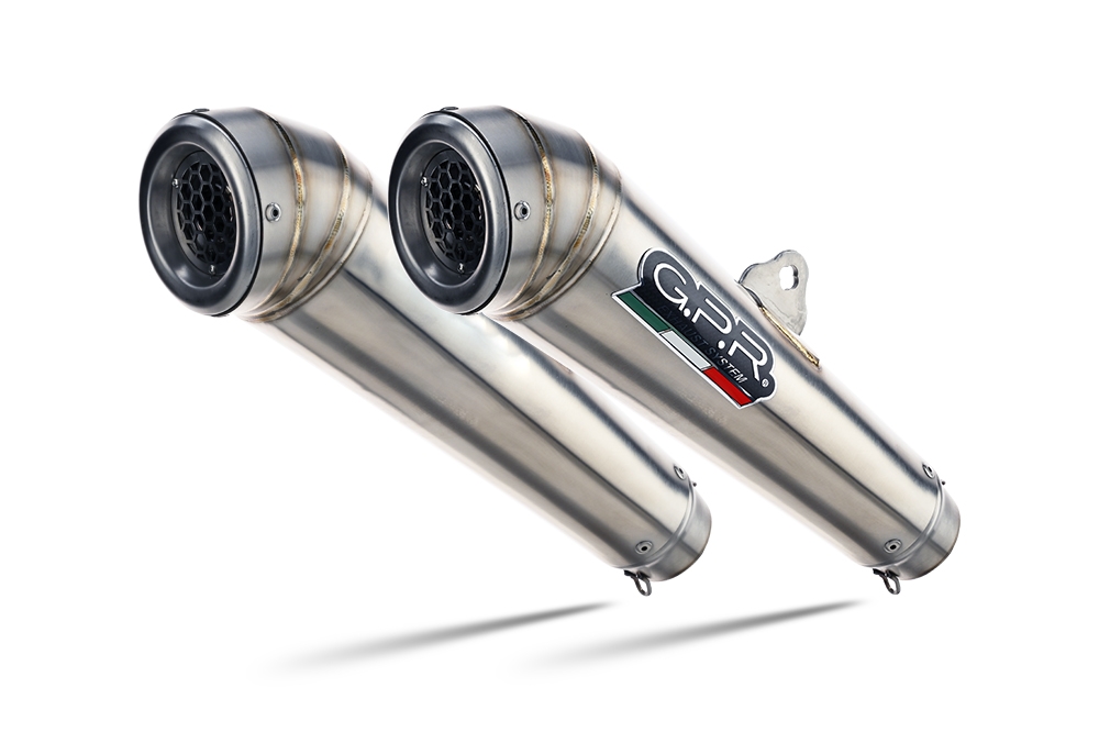 Pot echappement compatible avec Husqvarna TE 630 E - SMS 630 - Smr 630 2010-2014, Powercone Evo, Paire de pot d'échappement homologuées, livrées avec db killer amovible et raccords spécifiques 