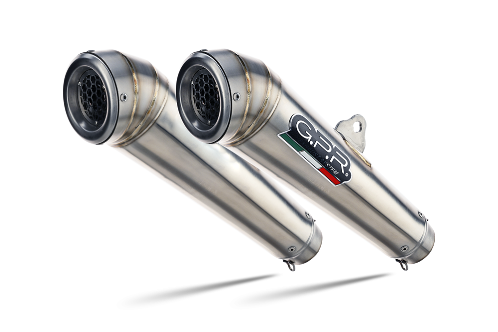 Pot echappement compatible avec Ducati Streetfighter 848 2011-2014, Powercone Evo, Paire de pot d'échappement homologuées, livrées avec db killer amovible et raccords spécifiques 