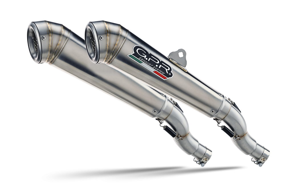 Pot echappement compatible avec Ducati Streetfighter 848 2011-2014, Powercone Evo, Paire de pot d'échappement homologuées, livrées avec db killer amovible et raccords spécifiques 