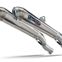 Pot echappement compatible avec Ducati Streetfighter 848 2011-2014, Powercone Evo, Paire de pot d'échappement homologuées, livrées avec db killer amovible et raccords spécifiques 