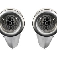Pot echappement compatible avec Husqvarna TE 630 E - SMS 630 - Smr 630 2010-2014, Powercone Evo, Paire de pot d'échappement homologuées, livrées avec db killer amovible et raccords spécifiques 