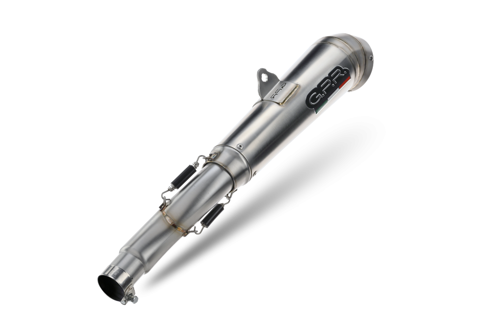 Pot echappement compatible avec Bmw R 1200 Gs -Adventure 2005-2009, Powercone Evo, Échappement légal, homologué,silencieux avec db killer amovible et tuyau de liaison spécifique 