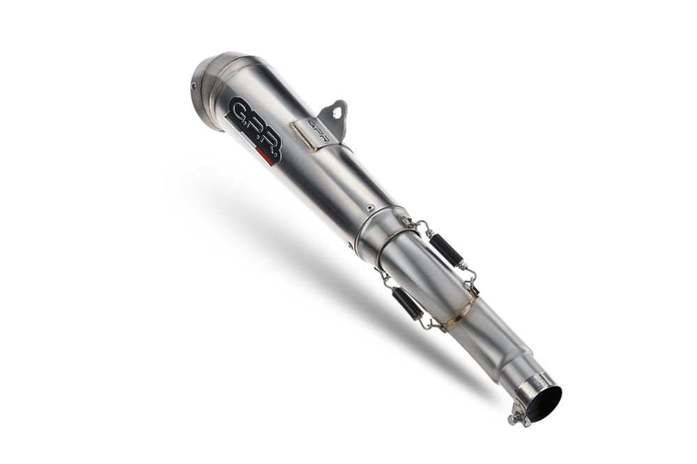 Pot echappement compatible avec Aprilia RS 457 2024-2025, Powercone Evo, Homologué et légal, système d'échappement complet avec catalyseur et db killer amovible 