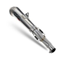 Pot echappement compatible avec Aprilia RS 457 2024-2025, Powercone Evo, Homologué et légal, système d'échappement complet avec catalyseur et db killer amovible 