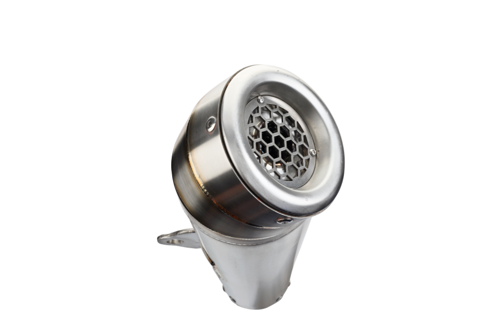 Pot echappement compatible avec Tuning TUNING 1980-2021, Powercone Evo, Silencieux racing à adapter au collecteur d'origine, livré avec db killer amovible 