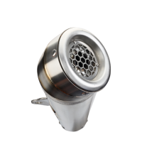 Pot echappement compatible avec Tuning TUNING 1980-2021, Powercone Evo, Silencieux racing à adapter au collecteur d'origine, livré avec db killer amovible 