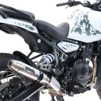 GPR pot echappement compatible avec  Royal Enfield Guerrilla 450  2024-2025, Deeptone Inox, Échappement légal, homologué,silencieux avec db killer amovible et tuyau de liaison spécifique 