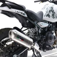 Pot echappement compatible avec Royal Enfield Guerrilla 450 2024-2025, Satinox, Échappement légal, homologué,silencieux avec db killer amovible et tuyau de liaison spécifique 