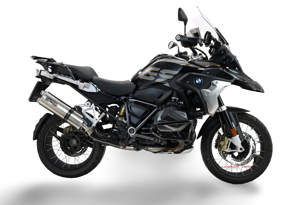 Pot echappement compatible avec Bmw R 1250 Gs -Adventure 2021-2024, Dual Poppy, Échappement légal, homologué,silencieux avec db killer amovible et tuyau de liaison spécifique 