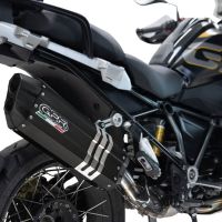 Pot echappement compatible avec Bmw R 1250 Gs -Adventure 2021-2024, Hyper Sonic Black Titanium, Échappement légal, homologué,silencieux avec db killer amovible et tuyau de liaison spécifique 