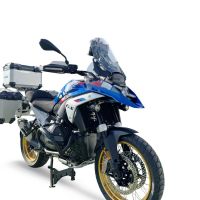 GPR TECH compatible with  Bmw R 1300 GS 2023/2025 Kit triptyque réalisé en couleur argent, avec Top case 45 Lt + Valises latéral couleur noirees 38 Lt + 38 Lt + support de porte-bagages général couleur noire Capacité du top case 45 Litres + capacité des v