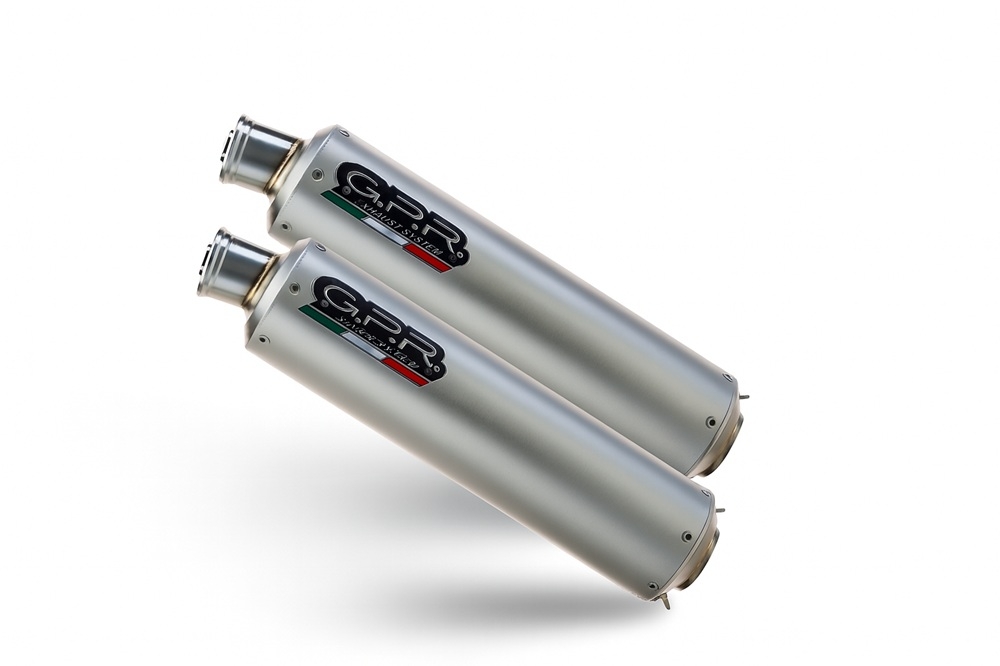 GPR pot echappement compatible avec  Ducati Monster S4R  2003-2007, Inox Tondo, Paire de pot d'échappement homologuées, livrées avec db killer amovible et raccords spécifiques 