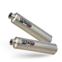GPR pot echappement compatible avec  Ducati Monster S4R  2003-2007, Titanium Tondo, Paire de pot d'échappement homologuées, livrées avec db killer amovible et raccords spécifiques 
