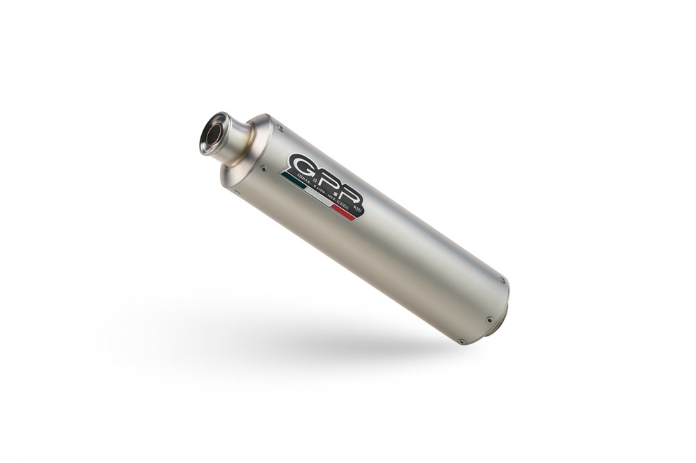 GPR pot echappement compatible avec  Ducati Monster S4R  2003-2007, Titanium Tondo, Paire de pot échappement homologué et légal, silencieux avec mi-collecteur y db killer amovible 