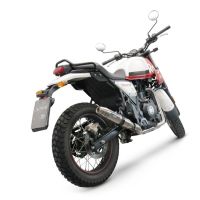 Pot echappement compatible avec Royal Enfield Scram 411 2022-2024, Deeptone Inox, Pot échappement racing, avec les tuyaux de liaison, article sans homologation 