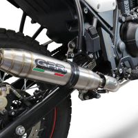 Pot echappement compatible avec Royal Enfield Scram 411 2022-2024, Deeptone Inox, Pot échappement racing, avec les tuyaux de liaison, article sans homologation 