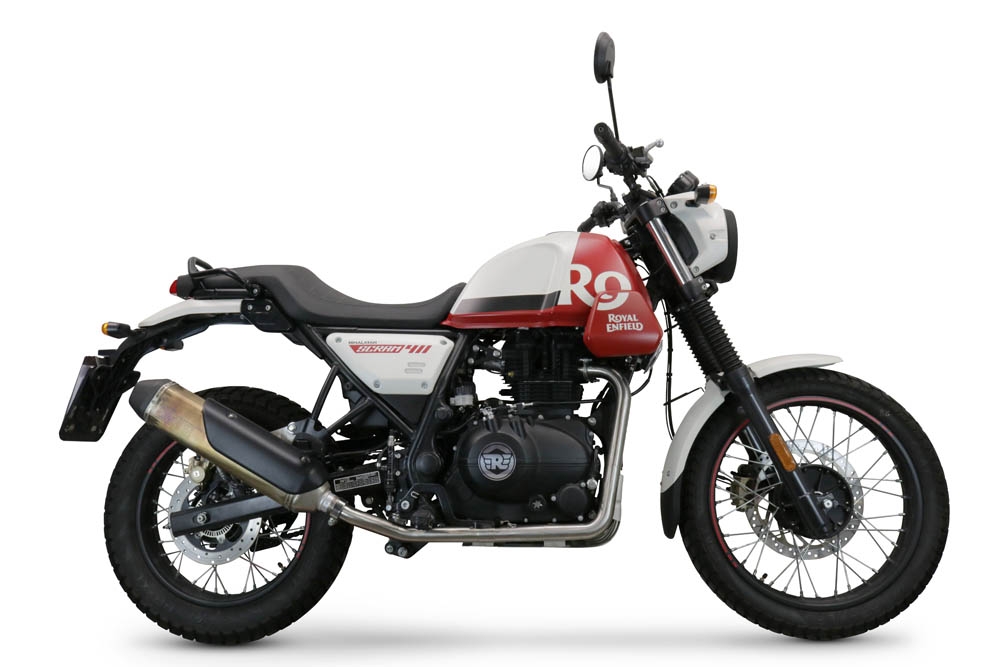 Pot echappement compatible avec Royal Enfield Scram 411 2022-2024, Decatalizzatore, Suppresseur de cataliseu, décatalyseurr, article sans homologation 