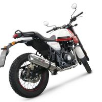 Pot echappement compatible avec Royal Enfield Scram 411 2022-2024, Satinox , Échappement légal, homologué,silencieux avec catalyseur, db killer amovible et tuyau de liaison spécifique 