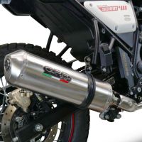 Pot echappement compatible avec Royal Enfield Scram 411 2022-2024, Satinox , Échappement légal, homologué,silencieux avec catalyseur, db killer amovible et tuyau de liaison spécifique 