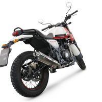 Pot echappement compatible avec Royal Enfield Scram 411 2022-2024, Trioval, Pot Échappement slip-on homologué, légal, avec db killer amovible, tuyau de liaison et catalyseur 
