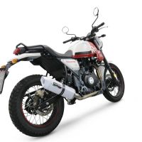 Pot echappement compatible avec Royal Enfield Scram 411 2022-2024, Albus Evo4, Pot Échappement slip-on homologué, légal, avec db killer amovible, tuyau de liaison et catalyseur 
