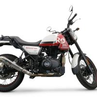 Pot echappement compatible avec Royal Enfield Scram 411 2022-2024, Powercone Evo, Échappement légal, homologué,silencieux avec catalyseur, db killer amovible et tuyau de liaison spécifique 