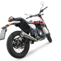 Pot echappement compatible avec Royal Enfield Scram 411 2022-2024, Powercone Evo, Échappement légal, homologué,silencieux avec catalyseur, db killer amovible et tuyau de liaison spécifique 