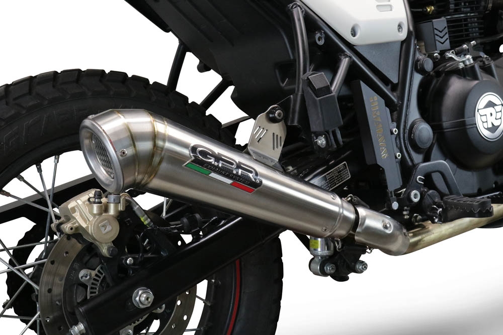 Pot echappement compatible avec Royal Enfield Scram 411 2022-2024, Powercone Evo, Échappement légal, homologué,silencieux avec catalyseur, db killer amovible et tuyau de liaison spécifique 