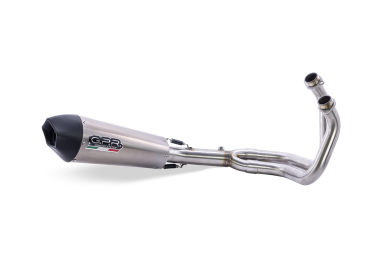 Pot echappement compatible avec Kawasaki Ninja 400 2018-2022, Gpe Ann. titanium, Pot echappement racing, ligne complet, fourni avec collecteur spécifique, article sans homologation 