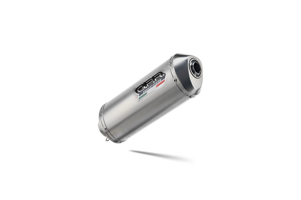 Pot echappement compatible avec Aprilia Mana 850 Gt 2007-2016, Satinox, Pot échappement homologué et légal, silencieux avec mi-collecteur y db killer amovible 