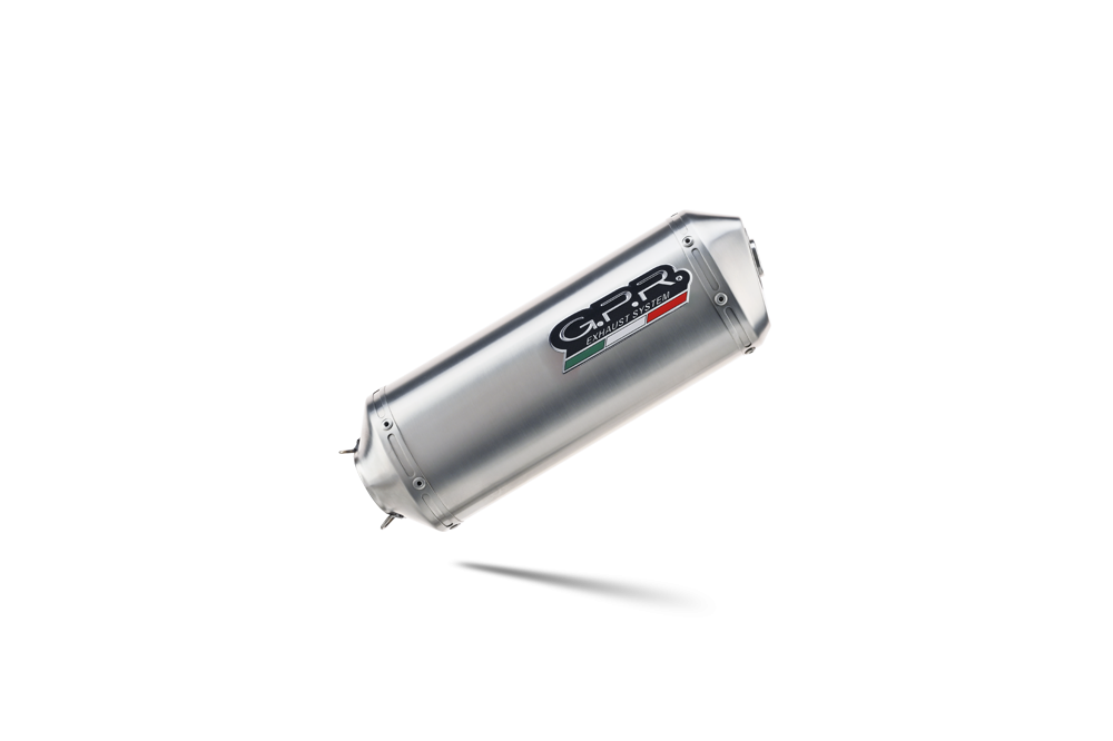 Pot echappement compatible avec Aprilia Mana 850 Gt 2007-2016, Satinox, Pot échappement homologué et légal, silencieux avec mi-collecteur y db killer amovible 