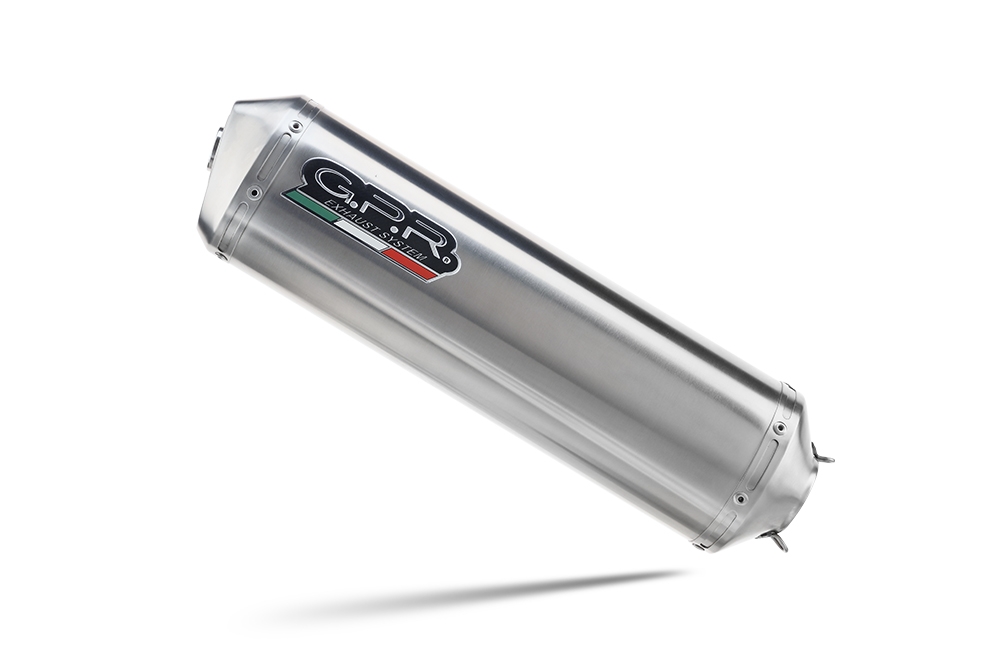 Pot echappement compatible avec Aprilia Etv Caponord 1000 Rally 2001-2007, Satinox, Paire de pot d'échappement homologuées, livrées avec db killer amovible et raccords spécifiques 