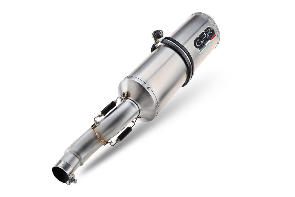 Pot echappement compatible avec Aprilia Tuono R 1000 Factory 2006-2010, Satinox, Paire de pot d'échappement homologuées, livrées avec db killer amovible et raccords spécifiques 