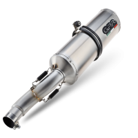 Pot echappement compatible avec Ducati Monster 600 1993-2003, Satinox, Paire de pot d'échappement homologuées, livrées avec db killer amovible et raccords spécifiques 