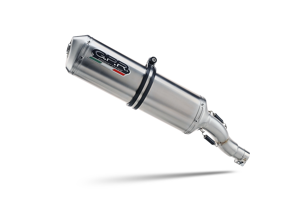 Pot echappement compatible avec Yamaha Mt-09 2017-2020, Satinox , Homologué et légal, système d'échappement complet avec catalyseur et db killer amovible 