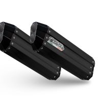 Pot echappement compatible avec Bmw K 1600 Gtl 2021-2024, Hyper Sonic Black Titanium, Échappement légal, homologué,silencieux avec db killer amovible et tuyau de liaison spécifique 
