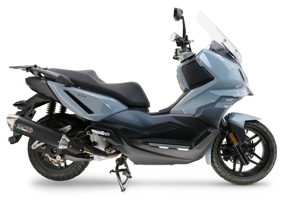 GPR pot echappement compatible avec  Sym ADX 300 2024-2026, Furore-X Scooter, Silencieux homologué pour bruit, échappement complet avec catalyseur et db killer 